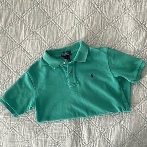 Green polo shirt